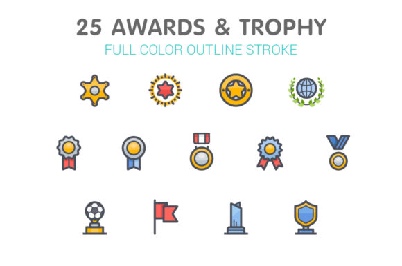 Awards & Trophy Full-Color Icon: Elevate Your Visual Projects