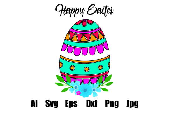 Bringing Spring to Life: The Easter Egg - Full Color & Flower Design Asset