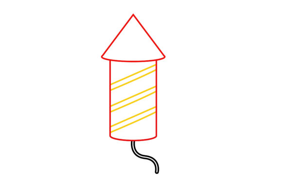 Chinese New Year Fireworks Color Lines: Festive Design Assets