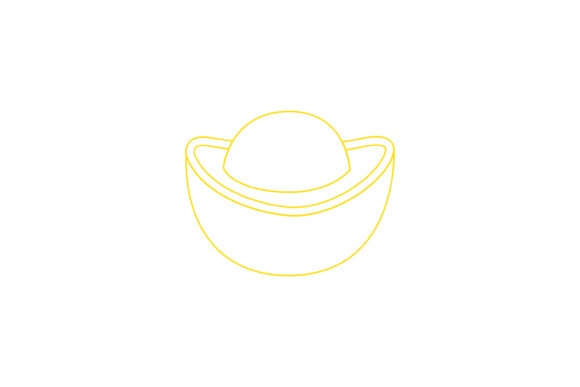 Chinese New Year Gold Color Line: A Festive Design Asset