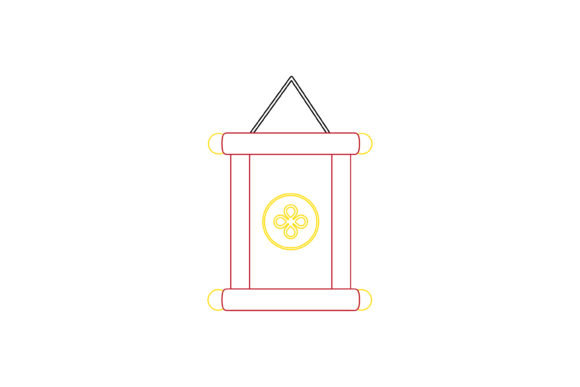 Chinese New Year Lucky Scroll Color Line: A Designer's Festive Toolkit