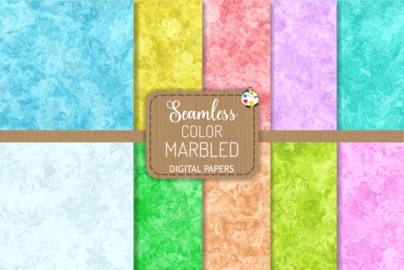 Color Marbled Digital Papers: A Designer's Texture Toolkit