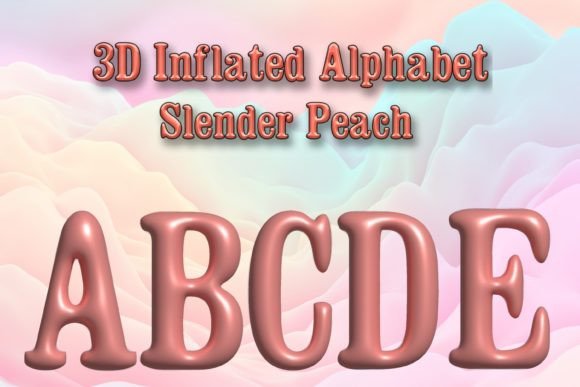 Designing with Impact: The 3D Inflated Alphabet-Slender Peach Color