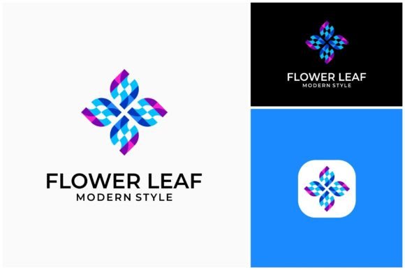 Flower Leaf Overlap Color Logo: A Fresh Take on Botanical Branding