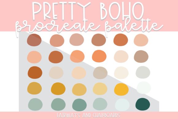 Pretty Boho Procreate Color Palette: 30 Colors for Your Digital Art