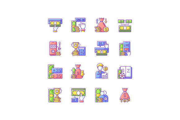 Smart Design Assets: The Sports Betting RGB Color Icons Set