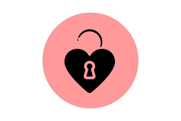 Valentine Icon Padlock Solid Color: A Secure & Stylish Design Asset